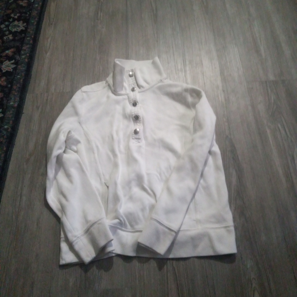 Woman's Lauren Ralph Lauren Polo Shirt Button Color White Size Medium